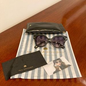 Lele Sadoughi Mother of Pearl Chelsea Cat-Eye Sunglasses in Black 🖤